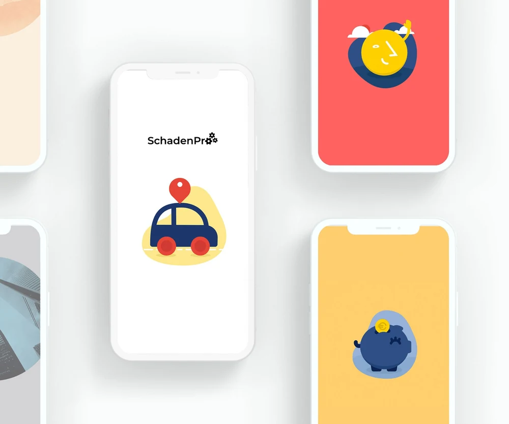SchadenPro App der Kanzlei Lanzendorf zur Online-Schadensregulierung auf einem Smartphone