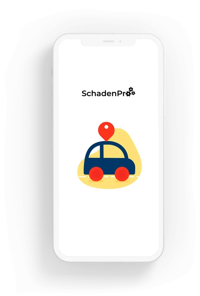 SchadenPro App auf einem Smartphone — digitale Schadensregulierung der Kanzlei Lanzendorf